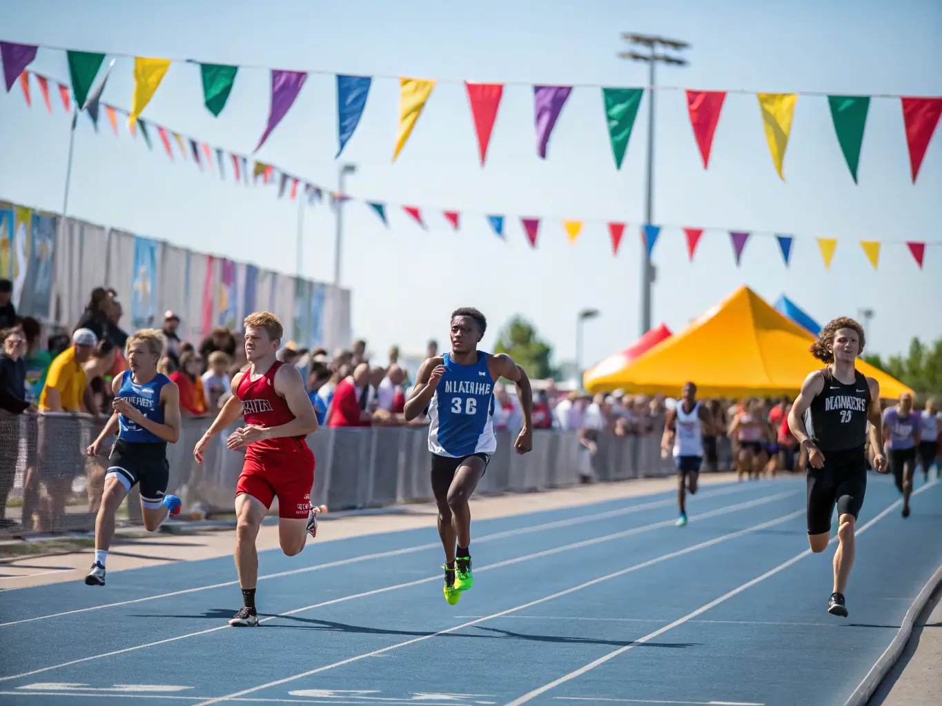 An image of students engaged in a track and field event, highlighting the athleticism and competitive spirit of UNSS's track and field program.